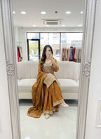 Eid Celebration Wear Fendy Silk Sharara Set with Sequin & Mirror Embroidery