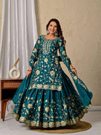 Classic Chinnon Silk Top Lehenga Set with Micro Cotton Inner