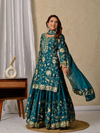 Classic Chinnon Silk Top Lehenga Set with Micro Cotton Inner