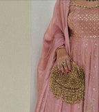 Party Wear GMY Silk Embroidered Anarkali with Lehenga and Designer Dupatta