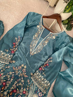 Traditional Eid Wear Jimmy Choo Embroidered Top Salwar Set