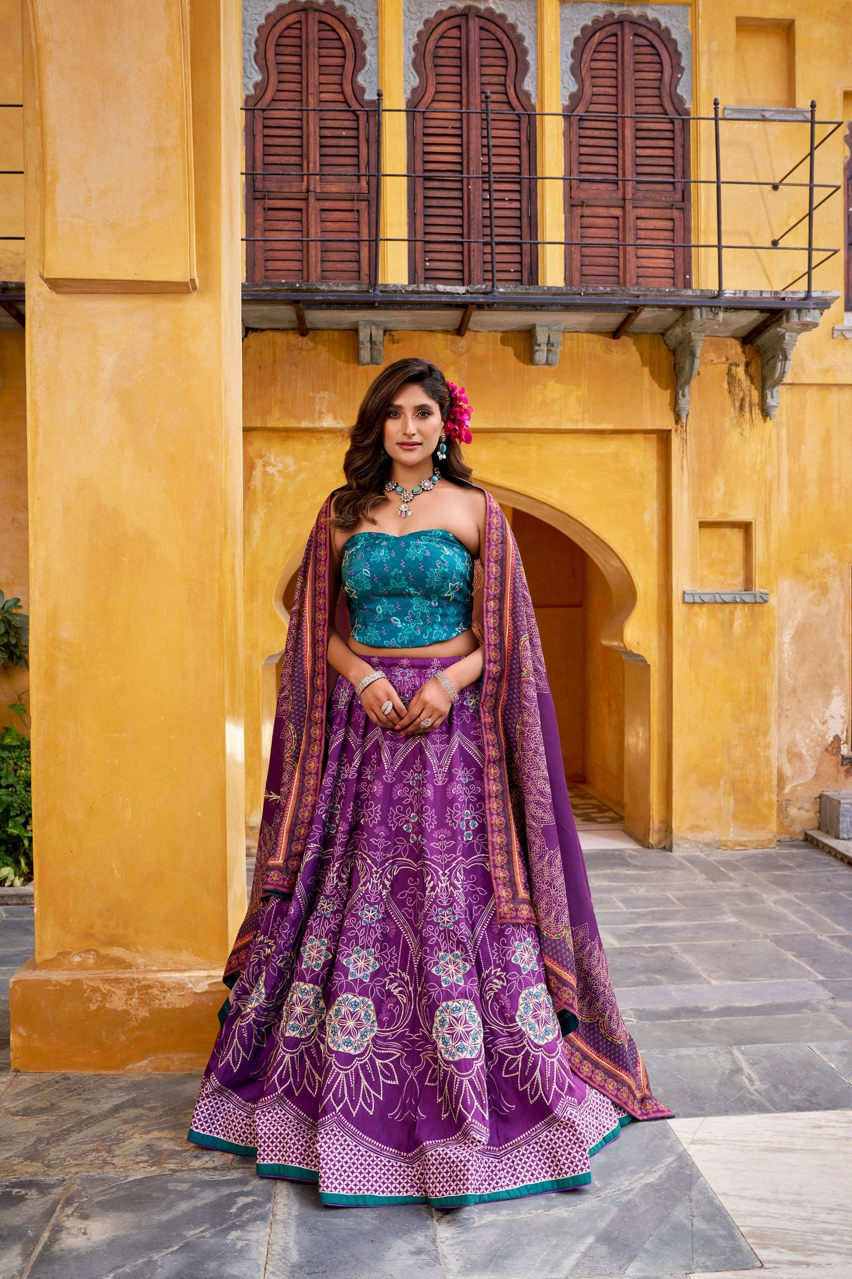 Ready Lehenga Vaishali Silk with Double Can-Can Flare