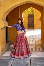 Traditional Vaishali Silk Lehenga with Heavy Flare & Lace Work
