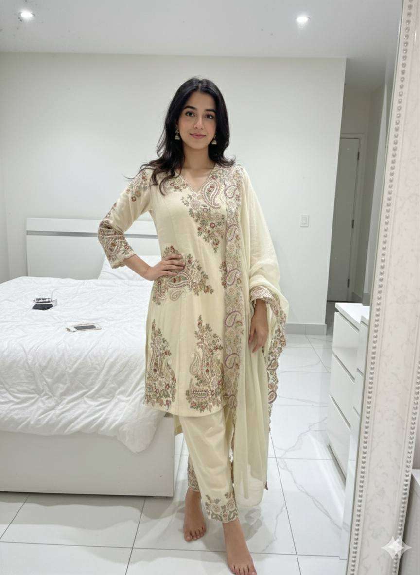 Minimal Glam Fendy Top Plazzo Set with Dupatta