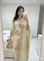 Minimal Glam Fendy Top Plazzo Set with Dupatta