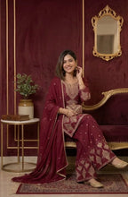 Gorgeous Eid Collection Rangoli Crush Red Kurti Palazzo Suit For Women