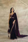 Premium Velvet Saree Set with Full Sequence & Dori Work