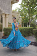 Dandiya Night Designer Long Gown - Premium Traditional Celebration Outfit