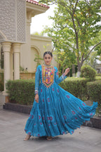 Dandiya Night Designer Long Gown - Premium Traditional Celebration Outfit