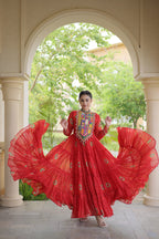 Dandiya Night Designer Long Gown - Premium Traditional Celebration Outfit