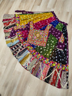 Rangrez Multicolor Georgette Kutchi Gamthi Work Lehenga Choli - Garba Dandiya Festive Wear