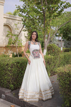 Rayon With Attractive Mukesh-work With Patti Lace work Lehenga , Blouse For Navratri