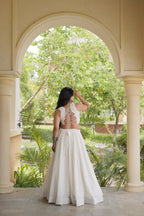 Elegant Cotton Lehenga Choli with Gamthi Embroidered Blouse for Festive Garba