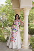 Elegant Cotton Lehenga Choli with Gamthi Embroidered Blouse for Festive Garba