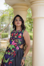 Elegant Cotton Lehenga Choli with Gamthi Embroidered Blouse for Festive Garba
