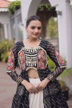 Festive Indian Ethnic Kurti With Lehenga - Elegant Garba Dance Celebration Style