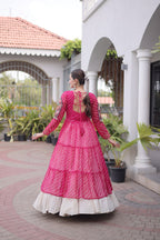 Festive Indian Ethnic Kurti With Lehenga - Elegant Garba Dance Celebration Style