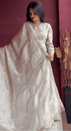 Dreamy Designer Ivory Kurta Palazzo Set for Weddings and Celebrations