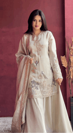 Dreamy Designer Ivory Kurta Palazzo Set for Weddings and Celebrations
