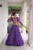 Royal Ethnic Blouse With Lehenga - Designer Garba Night & Festive Occasion Wear