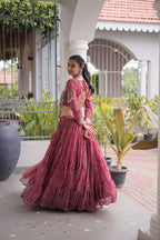 Royal Ethnic Blouse With Lehenga - Designer Garba Night & Festive Occasion Wear