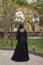 Rayon Long Flared Gown With Blouse For Navratri - Festive & Partywear Outfit