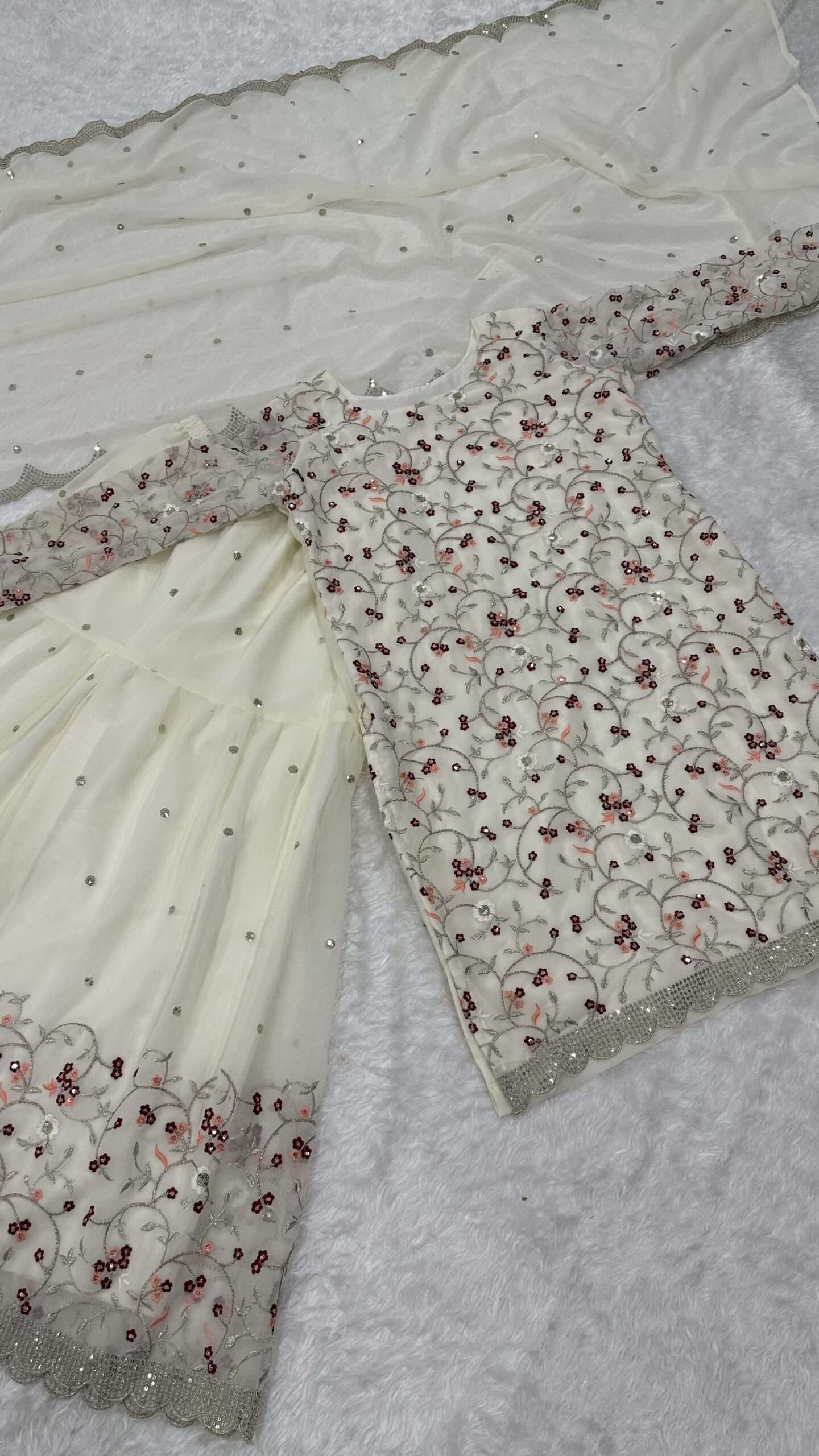 Ready-to-Wear Sharara Set - Festive Sequins & Zari Work