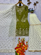 Eid Special Embroidered Georgette Sharara Set