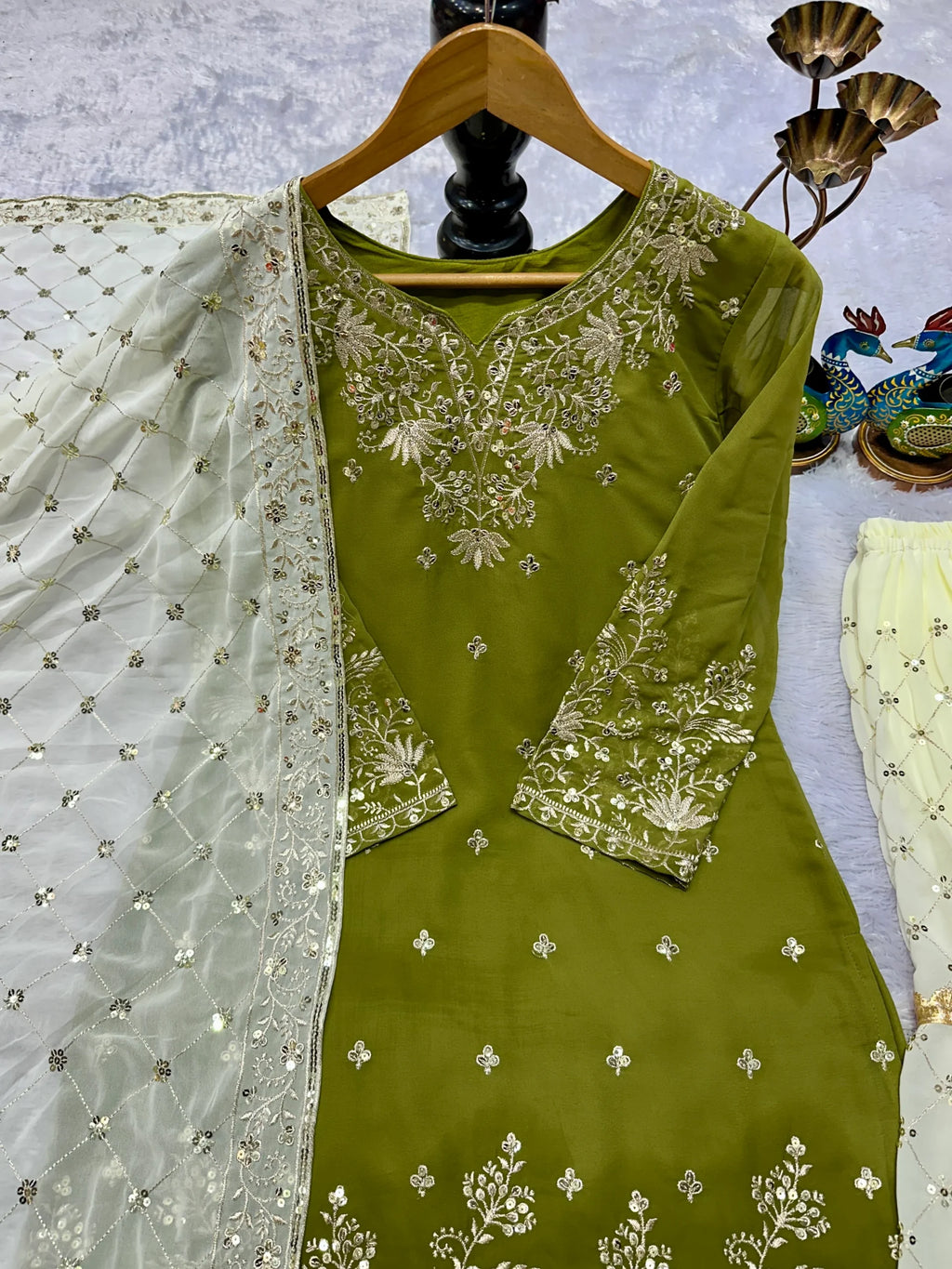 Eid Special Embroidered Georgette Sharara Set
