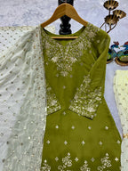 Eid Special Embroidered Georgette Sharara Set