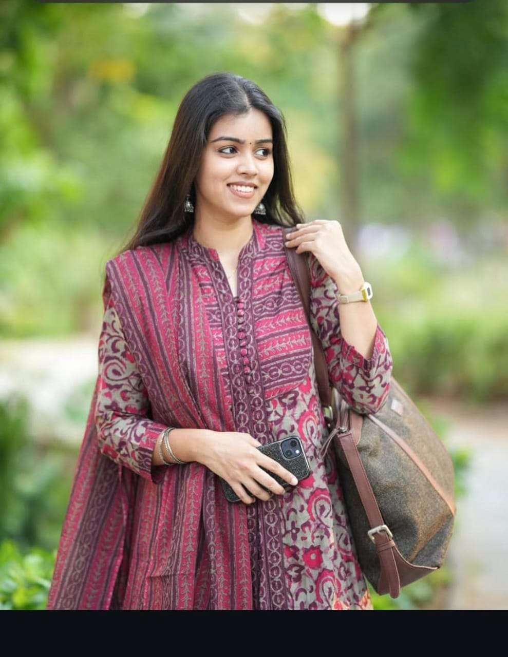 Crafted in cotton with intricate print work