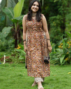 Stylish kurti with all-over Nack Printex work