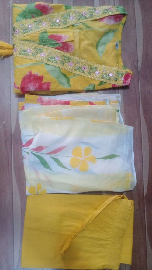 Comfortable and classy Kurta Pant Dupatta with beautiful handwork