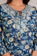Daily Wear Cotton Kurti with Pocket Pant & Dupatta!