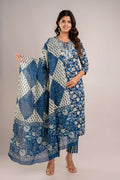 Daily Wear Cotton Kurti with Pocket Pant & Dupatta!
