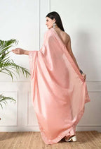 Peach Embroidered Bollywood Chiffon Saree - Subtle Elegance for Every Occasion