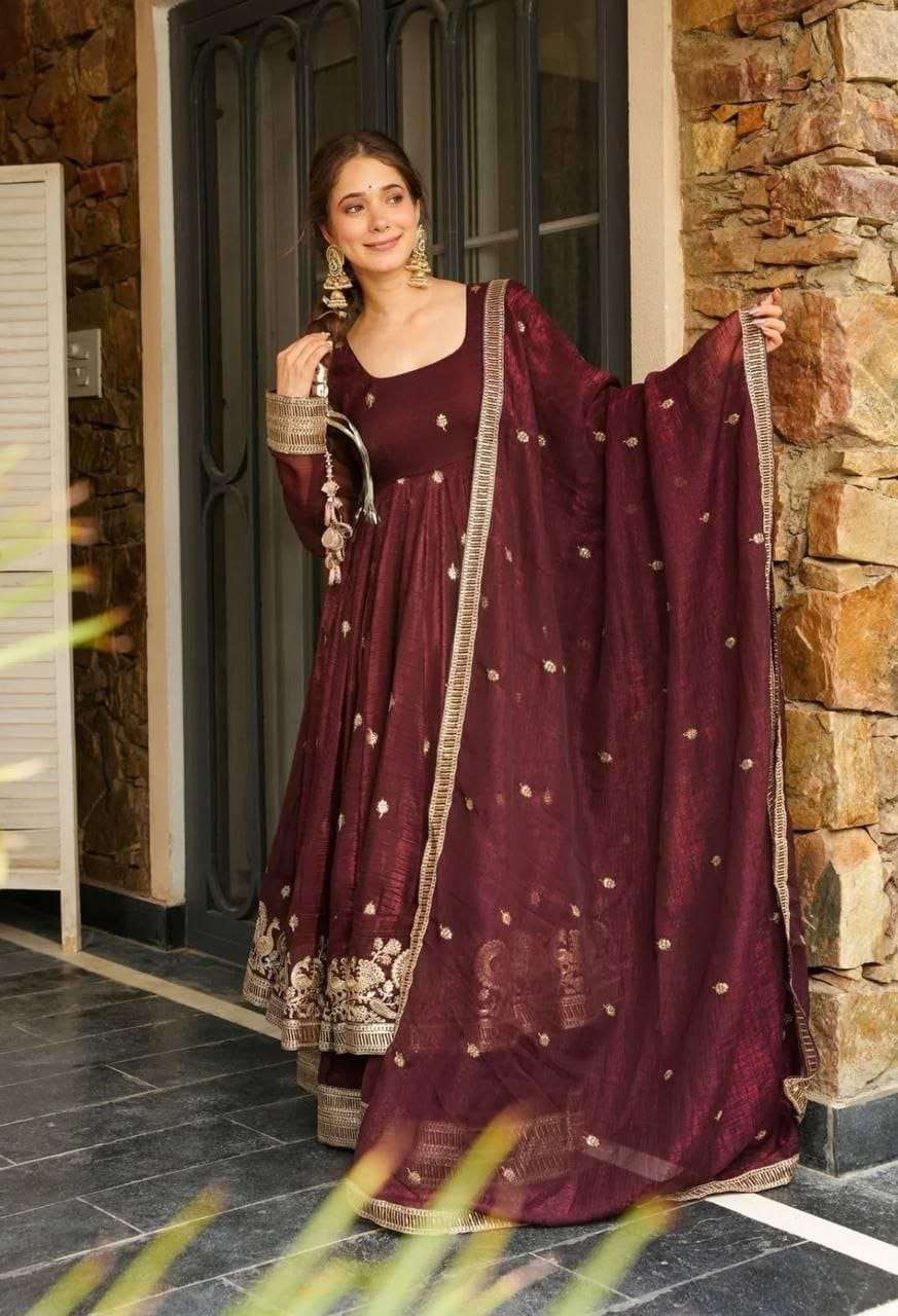 Royal Maroon Embroidered Sharara â€“ Gold Crazy Fabric, Sequin Detailing & Lace Dupatta