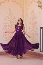 Elegant Purple Maxi Dress for Women - Everyday Elegance