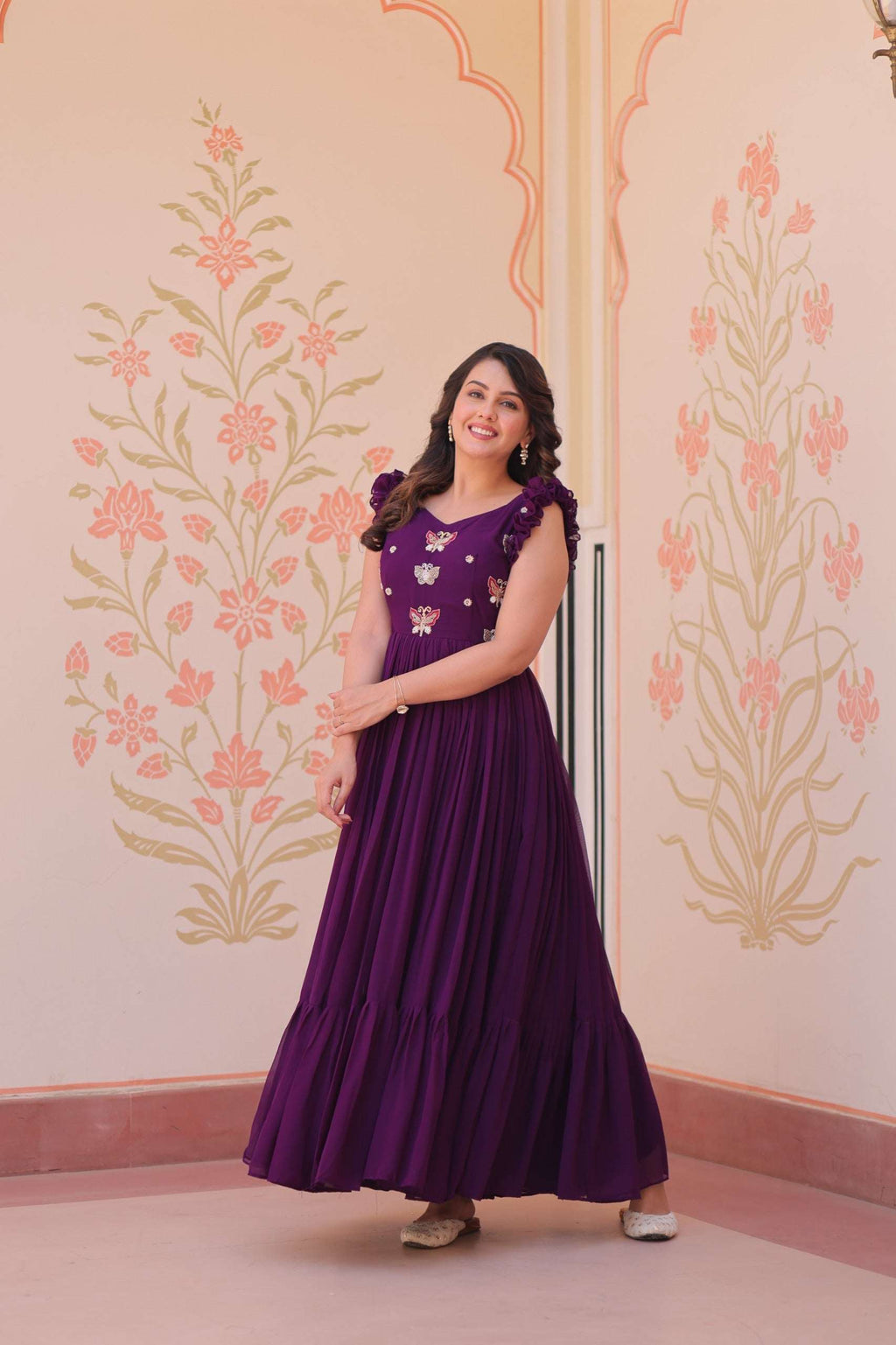 Elegant Purple Maxi Dress for Women - Everyday Elegance
