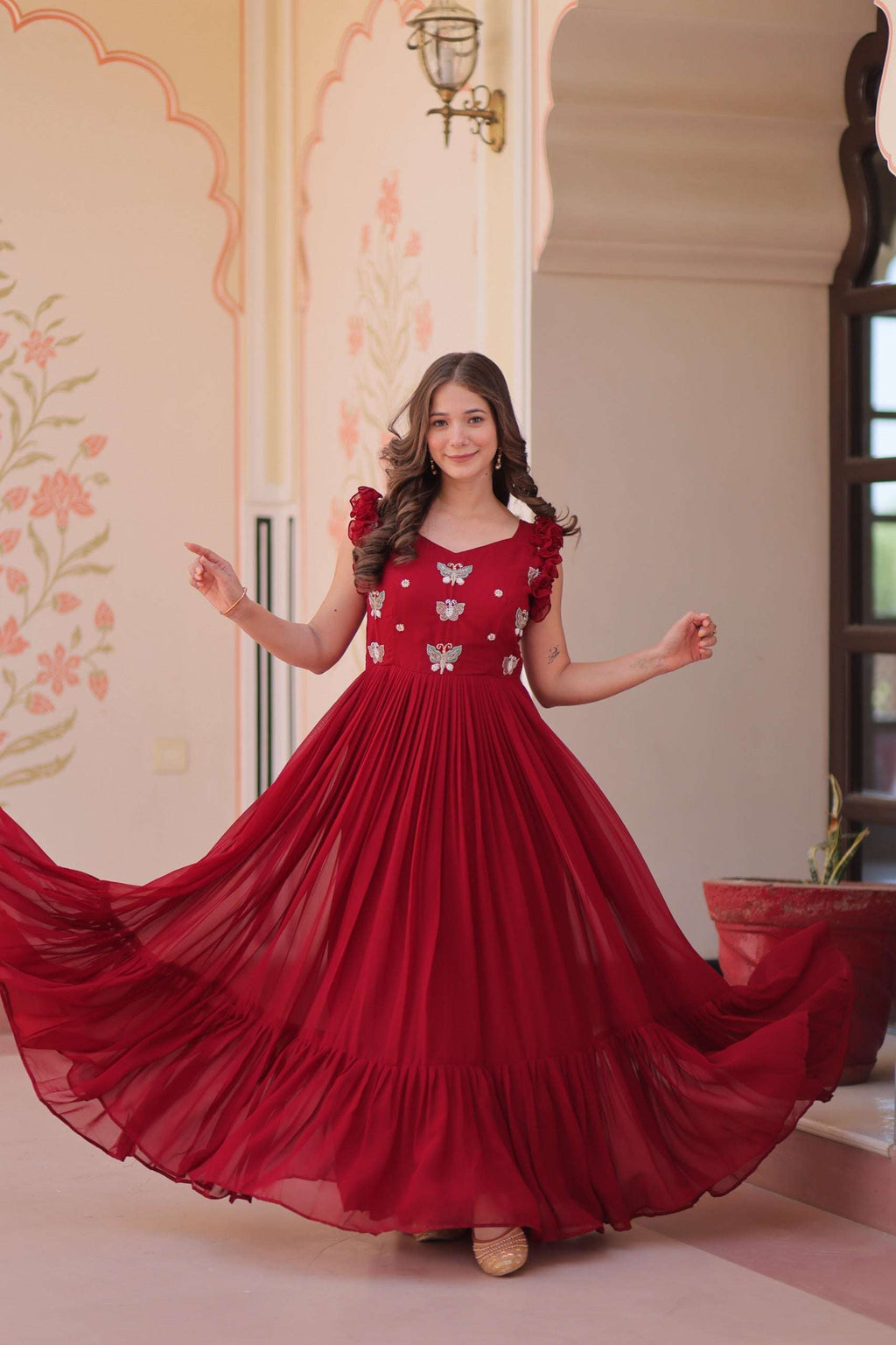 Trending Red Maxi Gown That Blends Grace, Style and Comfort