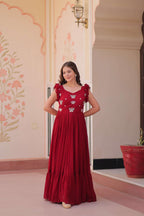 Trending Red Maxi Gown That Blends Grace, Style and Comfort