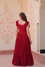 Trending Red Maxi Gown That Blends Grace, Style and Comfort