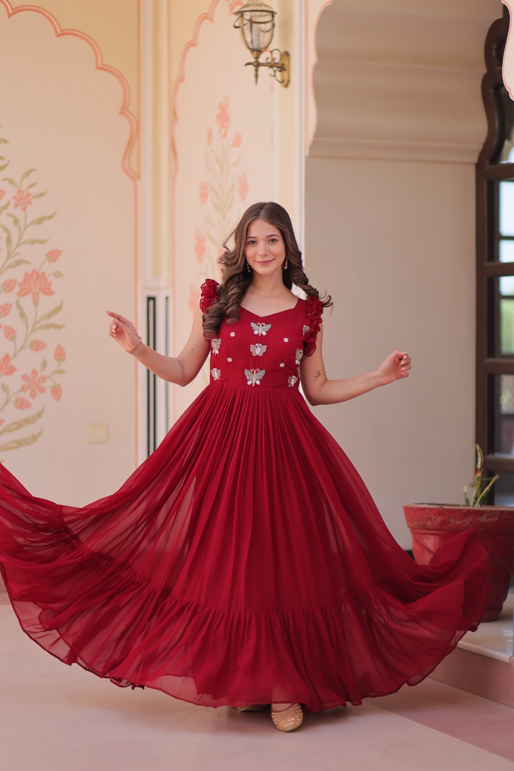 Trending Red Maxi Gown That Blends Grace, Style and Comfort