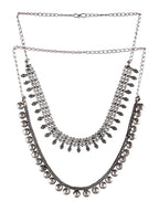 Set of 2 Silver-Plated German Silver Oxidised Necklace