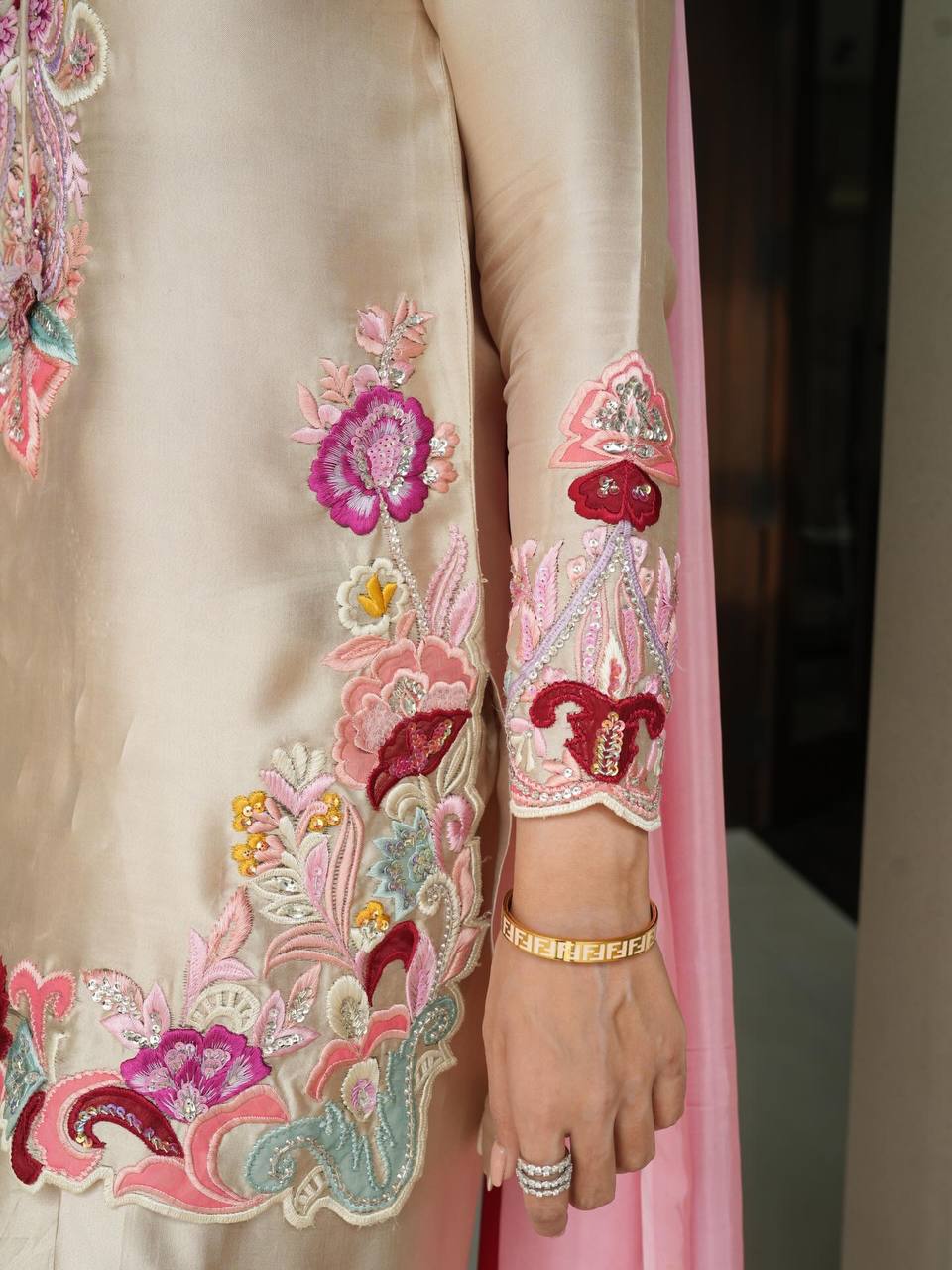 Elegant Farshi Salwar with Kurti & Dupatta for Wedding Guest Wear