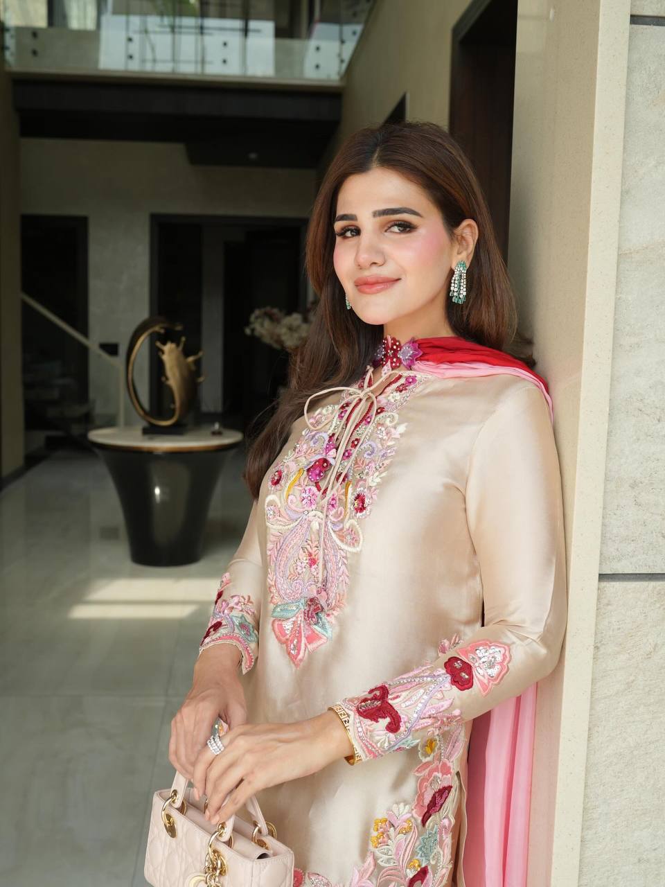 Elegant Farshi Salwar with Kurti & Dupatta for Wedding Guest Wear