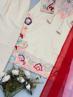 Elegant Farshi Salwar with Kurti & Dupatta for Wedding Guest Wear