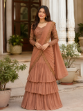 Luxury Georgette Lehenga Saree Set for Women - Reception & Festive Collection