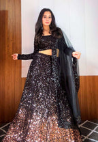 Luxury Velvet Lehenga Set – 3.25M Flair with Can-Can for a Royal Look