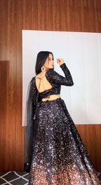 Luxury Velvet Lehenga Set – 3.25M Flair with Can-Can for a Royal Look